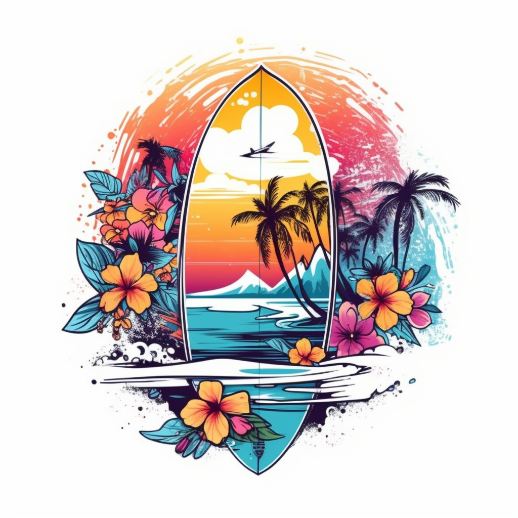 Hawaiian Sunset sticker