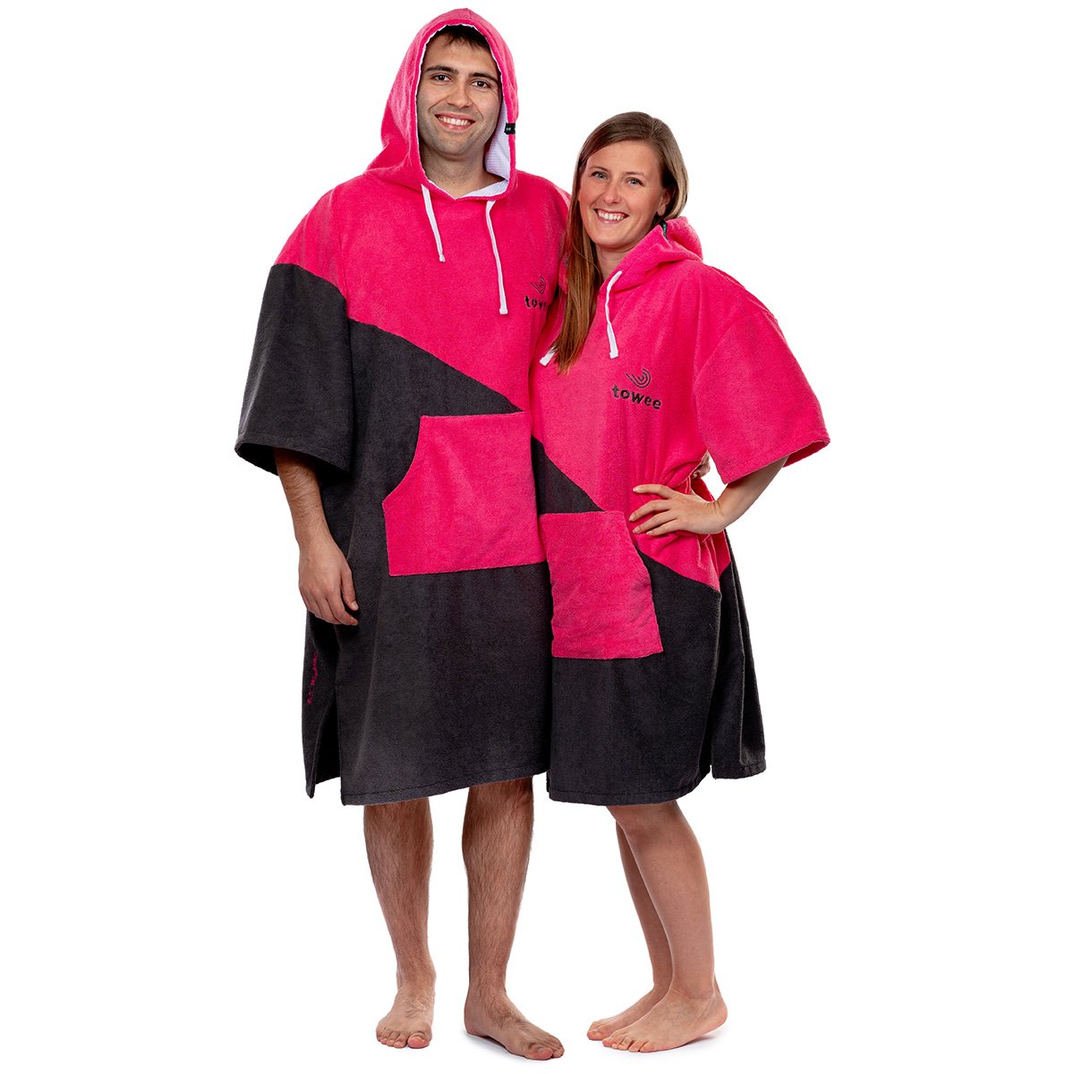 Surf poncho Double pink, 80 x 115 cm