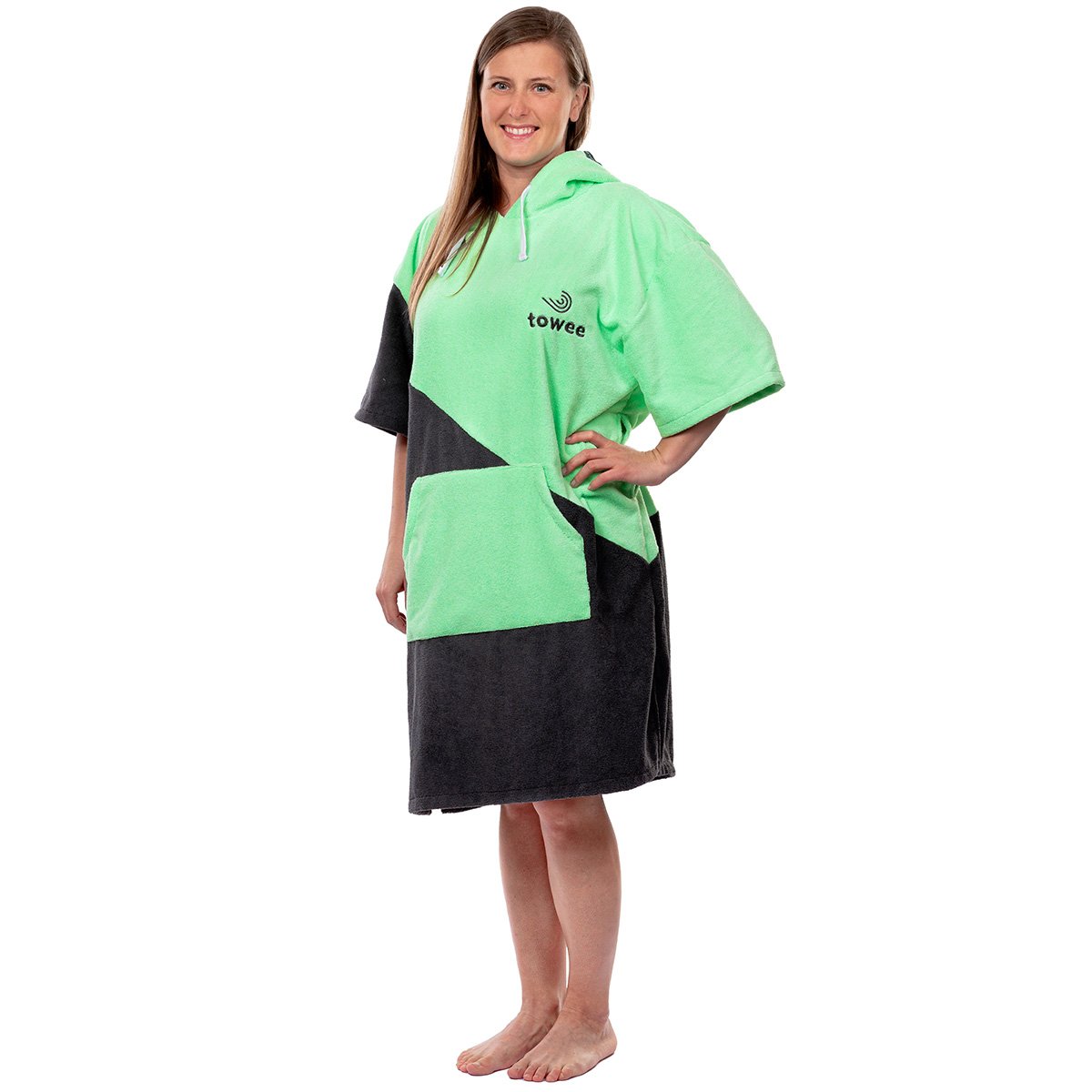Surf poncho Double green, 70 x 100 cm