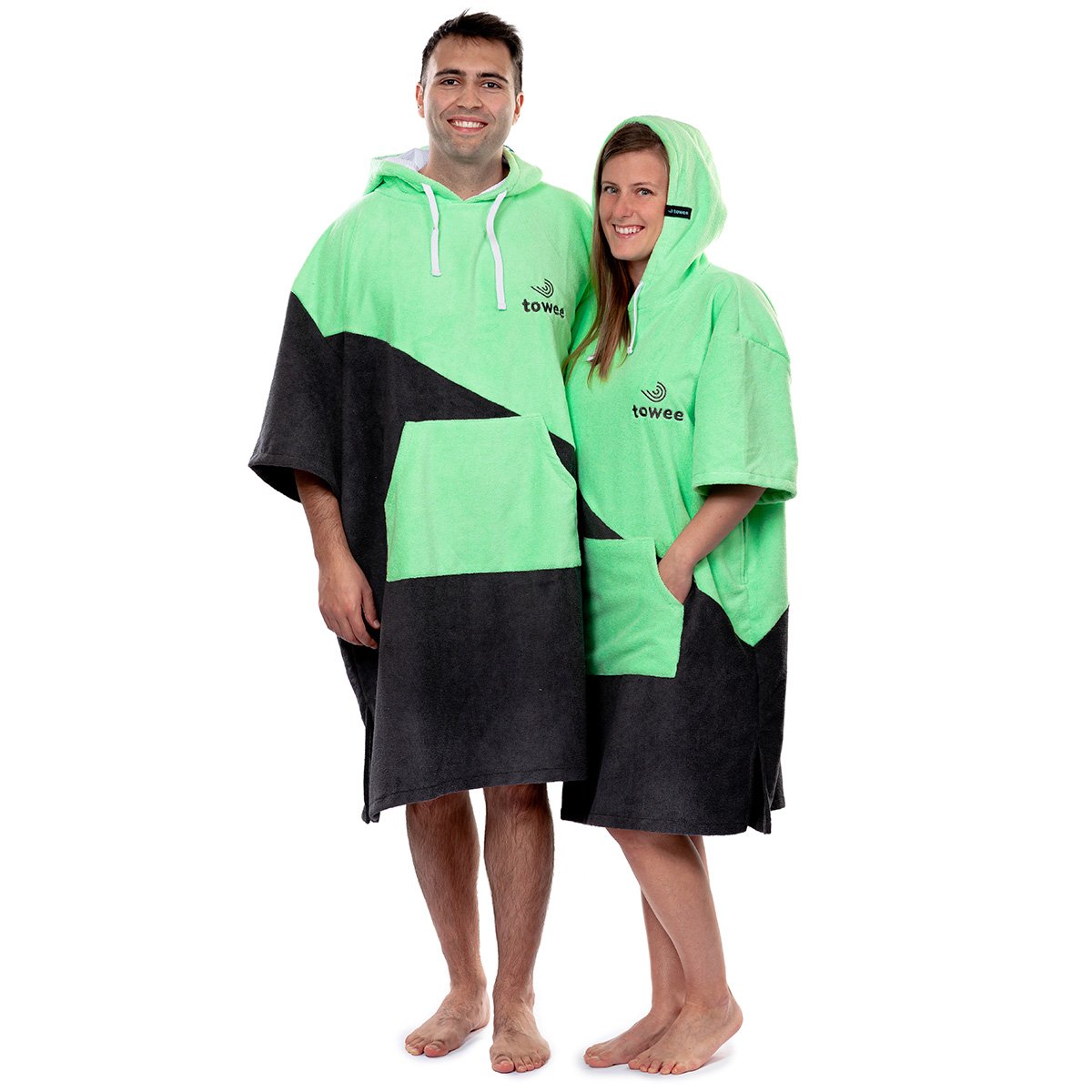Surf poncho Double green, 70 x 100 cm