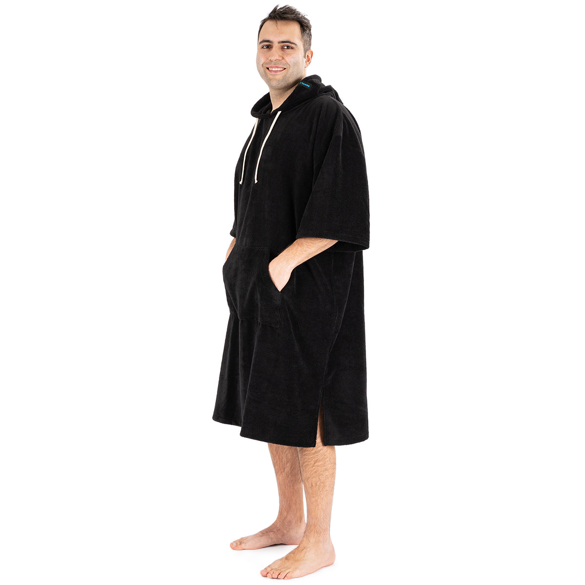 Surf poncho mono black, 80 x 115 cm