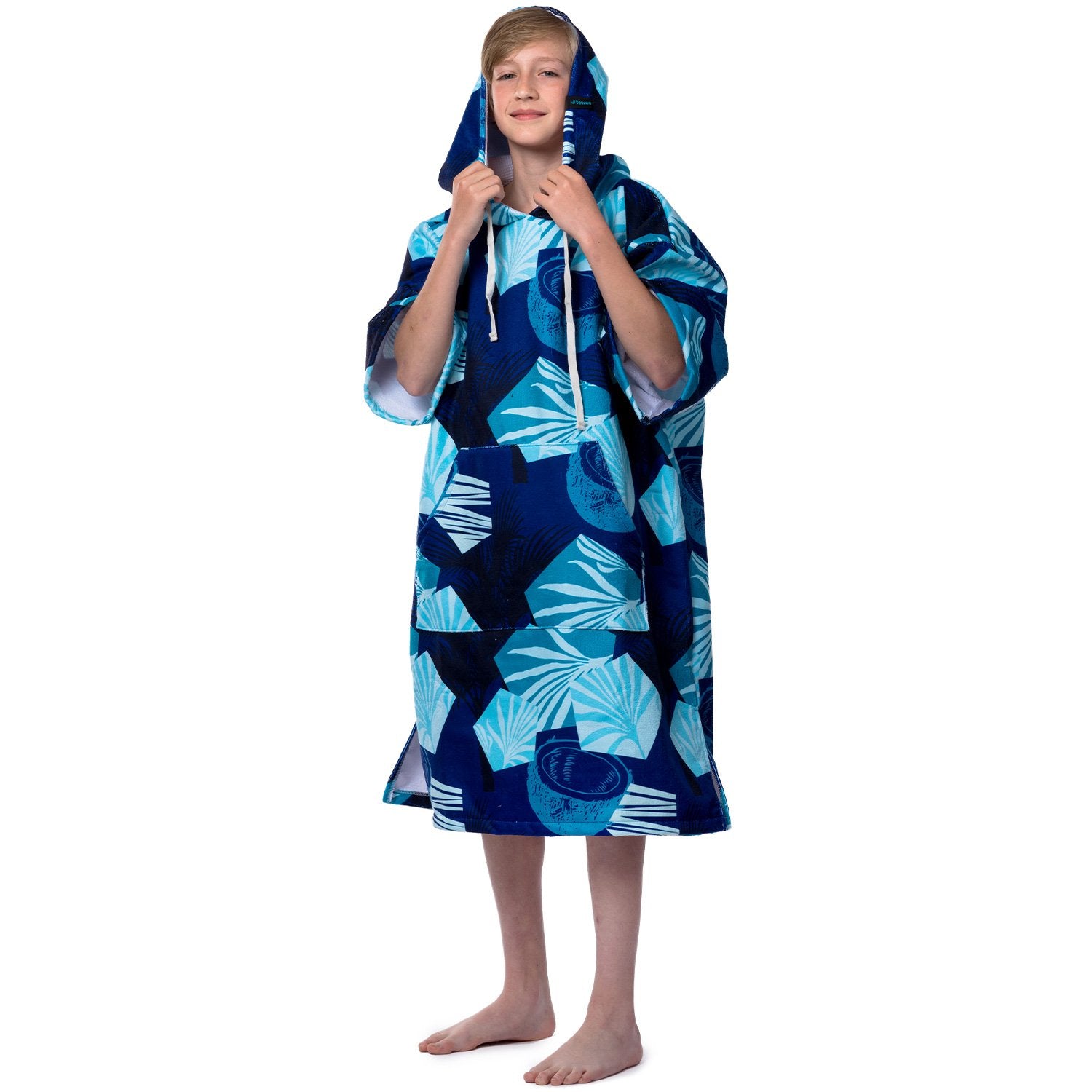Teenager surf poncho BLUE LAGOON, 60 x 90 cm