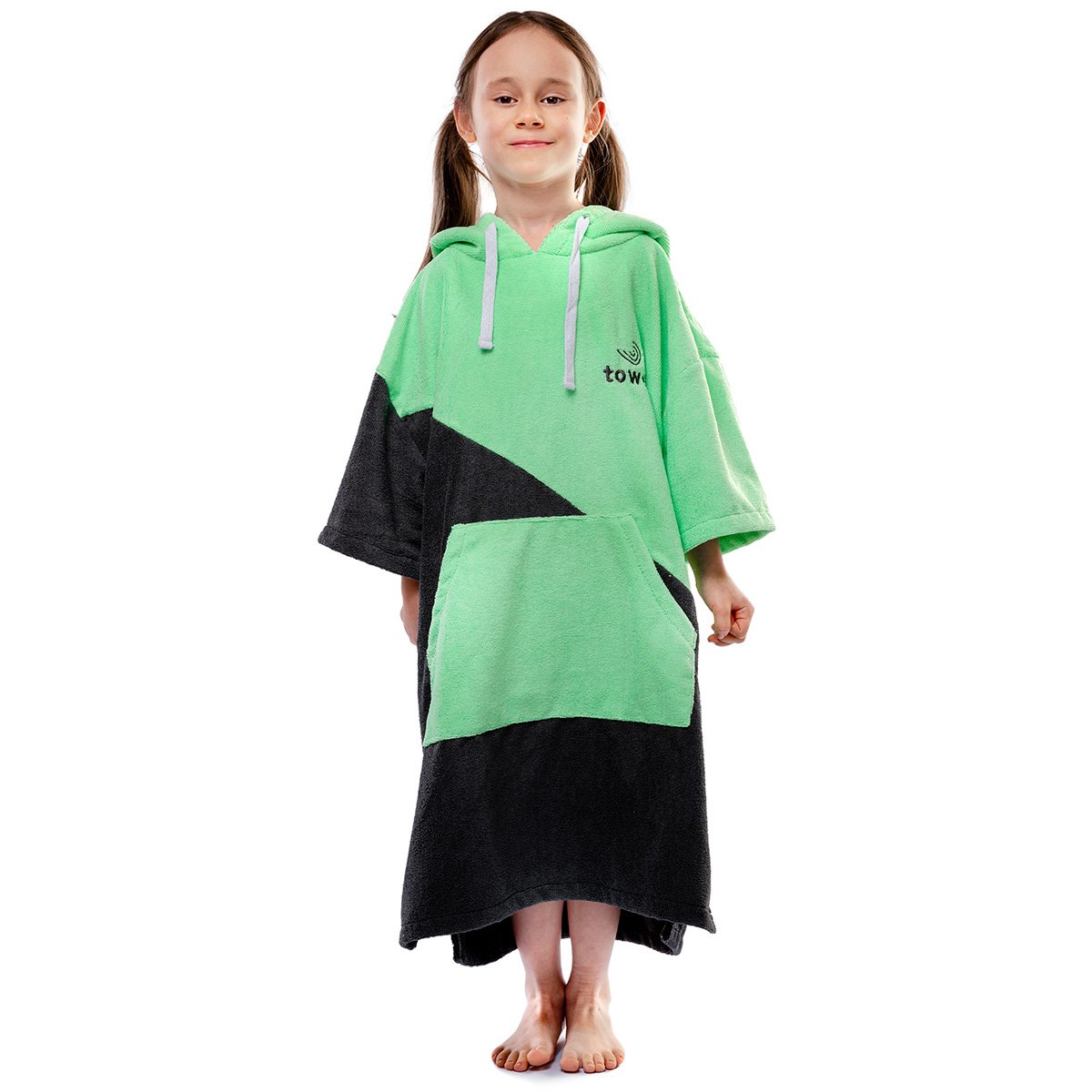 Teenager surf poncho Double green, 60 x 90 cm