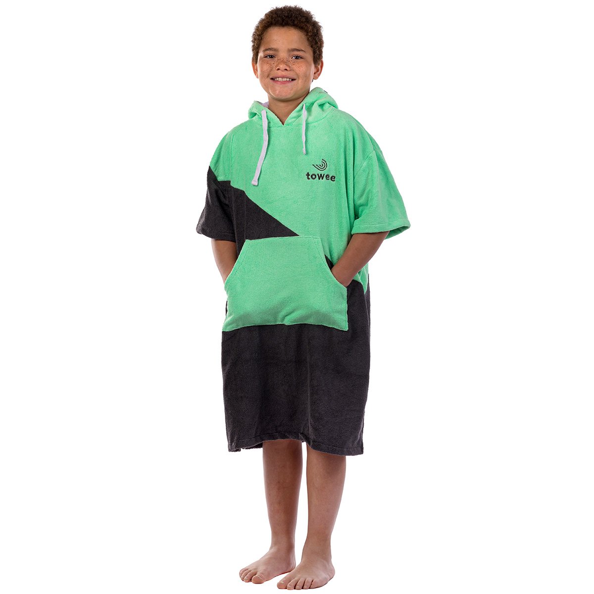 Teenager surf poncho Double green, 60 x 90 cm